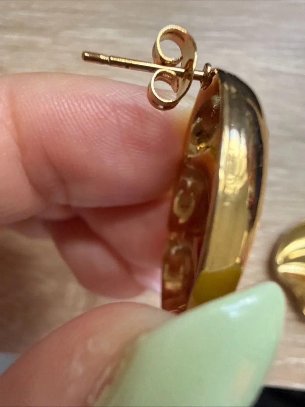 Chunky Gold‎ Wings Earrings 1